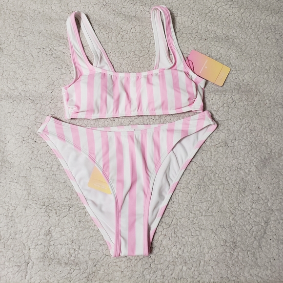 Stoney Clover Lane x Target Women's Striped Bralette Bikini Top & Bikini… - Picture 1 of 13